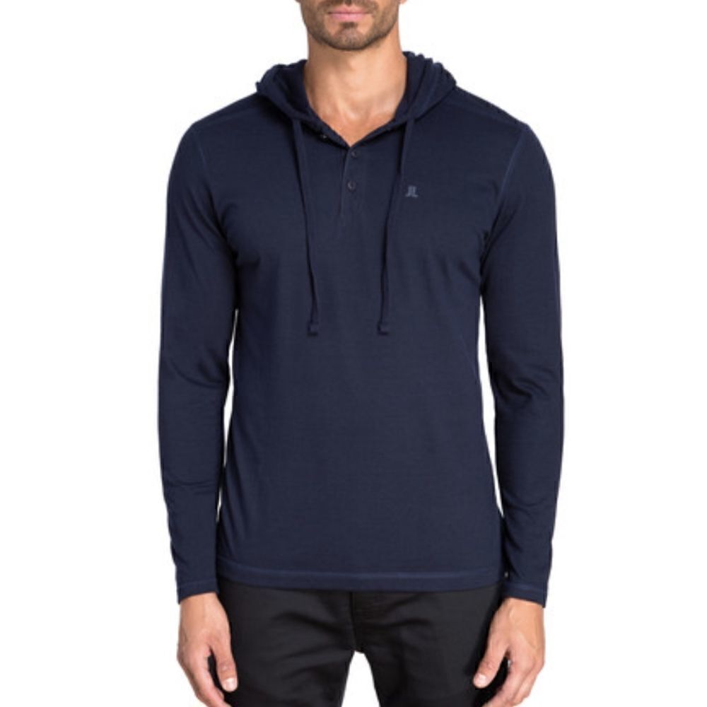 ‎BNWT!!!JARED LANG HENLEY KNIT HOODIE // TOTAL ECLIPSE